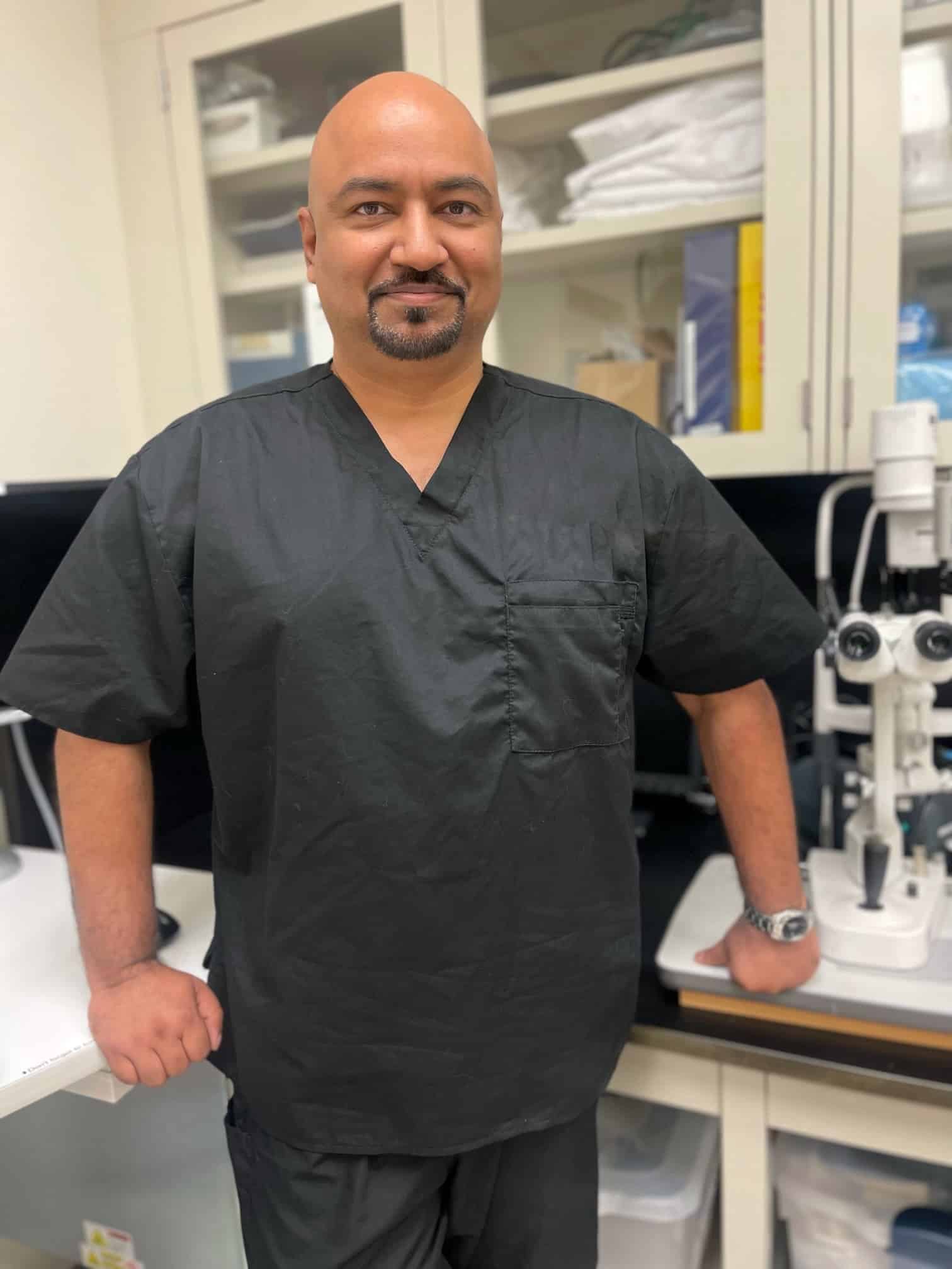 Eye Bank Technician Syed Hashmi